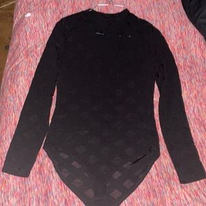 Body suit sheer black
